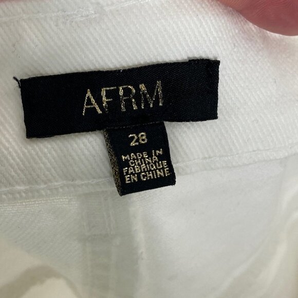 NEW AFRM Distressed High Rise Jeans Size‎ 28 Revolve New Without Tag White Denim - Picture 7 of 13